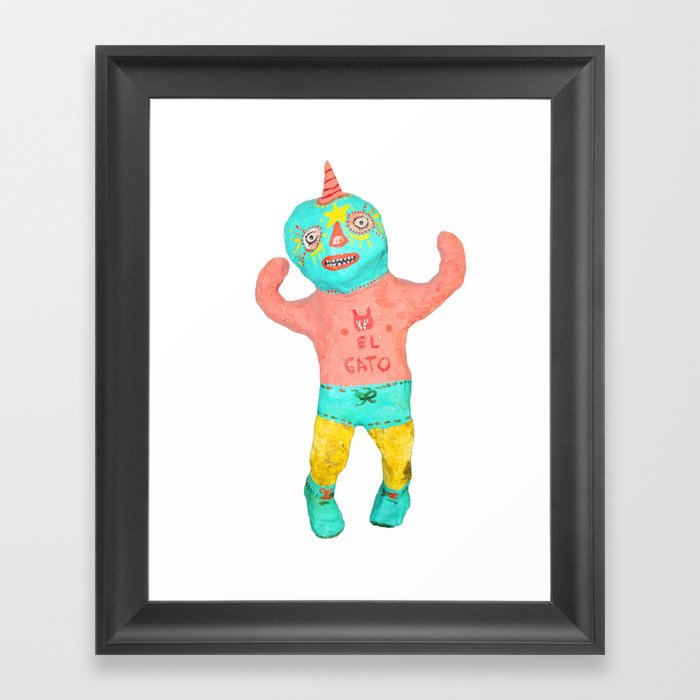 el gato Framed Art Print