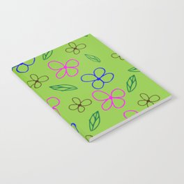 Whimsical Flowers and Leaves Notebook