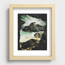 Cave Searching Recessed Framed Print