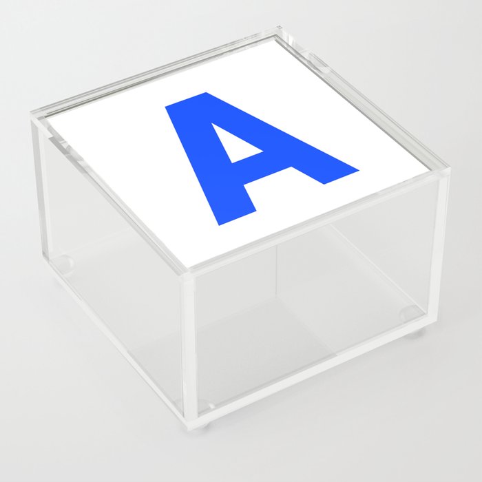 Letter A (Blue & White) Acrylic Box