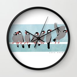 Java Sparrows Wall Clock