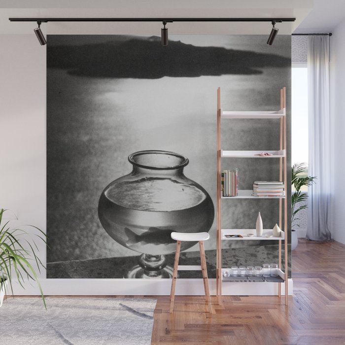 Goldfish bowl, Greek Islands portrait black and white photography Wall Mural