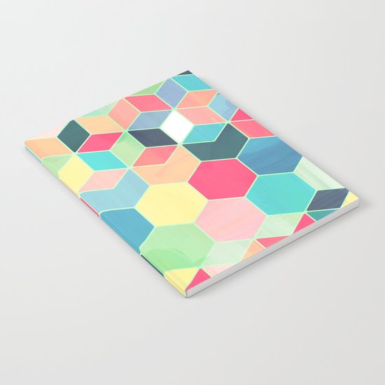Yummy Summer Colour Honeycomb Pattern Notebook