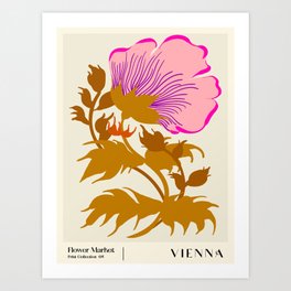 Flower Market, Vienna, Abstract modern style Art Print