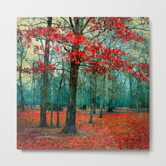 Dripping Cyan Metal Print