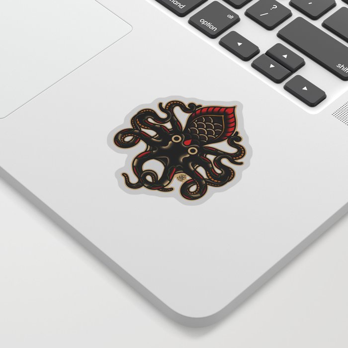 Traditional Tattoo Octopus  Sticker