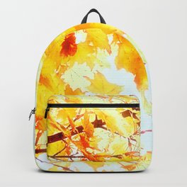 Yellow Maple leaves, Autumn Unfolds Backpack | Tree, Branches, Trees, Pnw, Watercolor, Outdoors, Fall, Nature, Botanical, Wild 