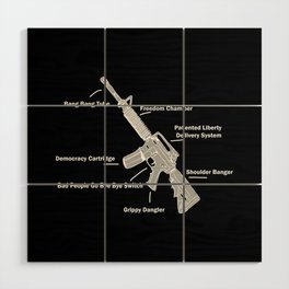 Anatomy of a Gun – Humor – Rifle Wood Wall Art