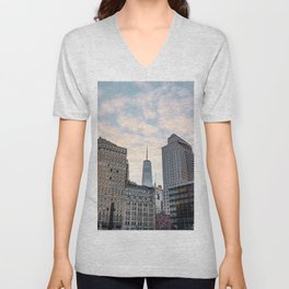 Sunset in New York City | Travel Photography in NYC V Neck T Shirt