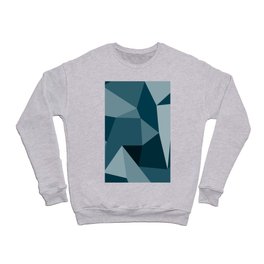 Abstract Blue Polygon Background. low poly art multicolor Mosaic Crewneck Sweatshirt