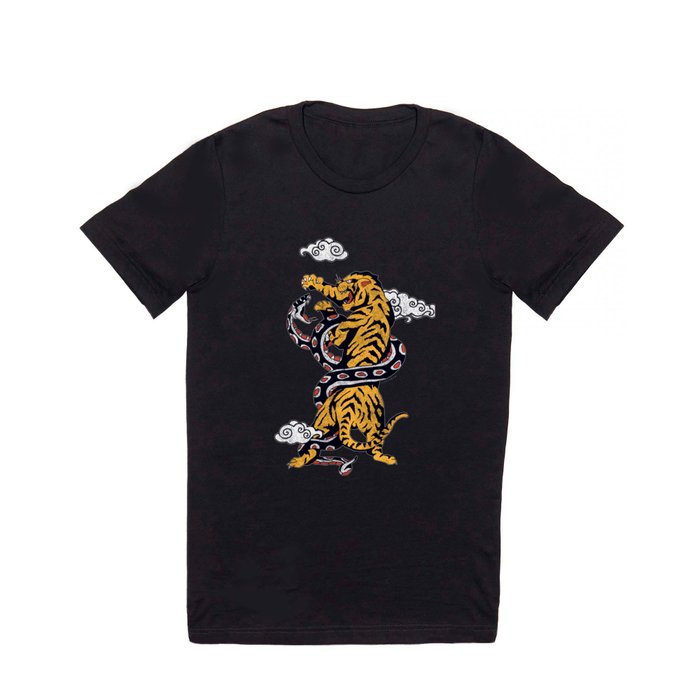 Tiger vs Snake T Shirt by L O S T A N A W | Society6