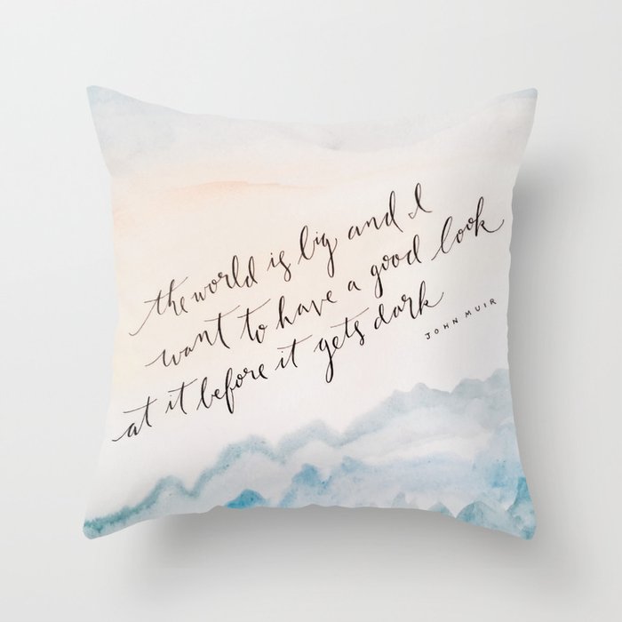 The World is Big Throw Pillow