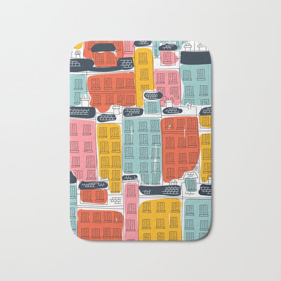 Cinque Terre Houses Bath Mat