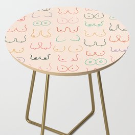 Pastel Boobs Drawing Side Table