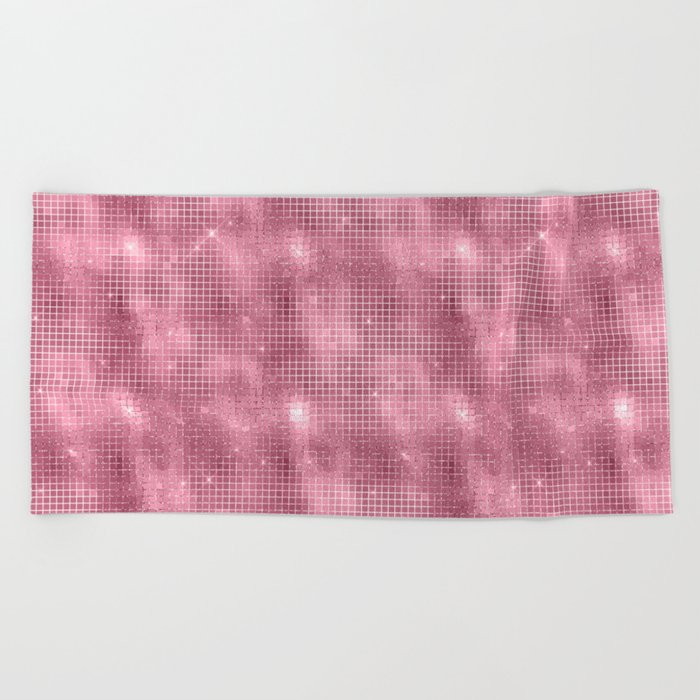 Luxury Pink Sparkle Pattern Beach Towel