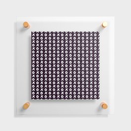Black pattern with X and O - XOXO Floating Acrylic Print