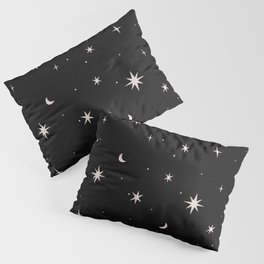 Starry night pattern black night Pillow Sham