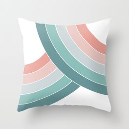 Colorful double arches in retro style 3 Throw Pillow