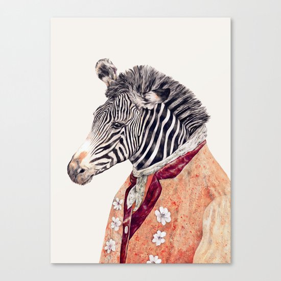 Zebra Cream Canvas Print