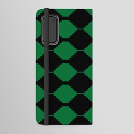 Green + Black Southwestern Ethnic Primitive Pattern Android Wallet Case