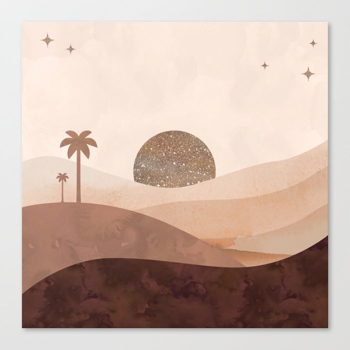 Desert Moon Canvas Print