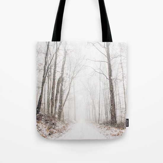 Winter path #photography #society6 Tote Bag