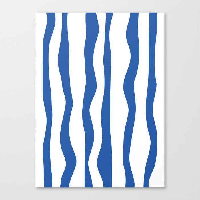Abstract Vertical Lines - Blue Canvas Print