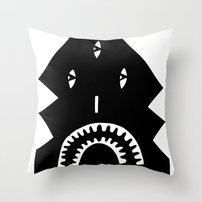Monster From The Planet Mars Throw Pillow