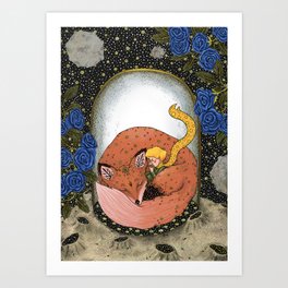 The little prince - Red Version Art Print