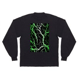 Cracked Space Lava - Green/White Long Sleeve T-shirt