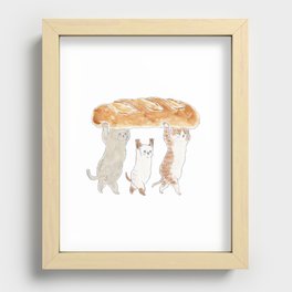 Teku Teku Bread Cats Recessed Framed Print
