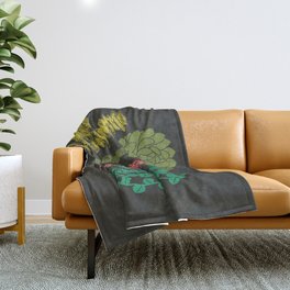 Succulent Garden by Salty Raven Throw Blanket