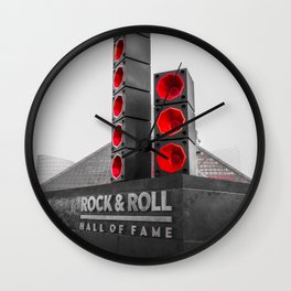 Cleveland Ohio Rock And Roll Hall Of Fame Black White Red Wall Clock | Music, Architecture, Love, Aarongeraud, Pride, Wall, Halloffame, Print, Geraud, City 