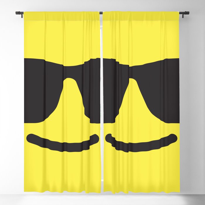 Smiling Sunglasses Face Emoji Blackout Curtain