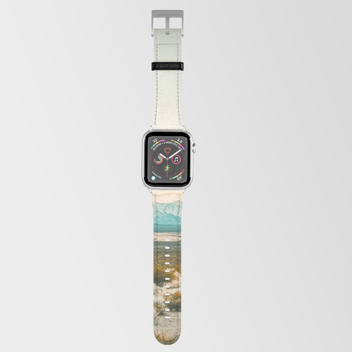 Argentina Photography - Big Field Of Sand And Bushes By The Mountains Apple Watch Band