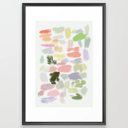 Colorful dabs Framed Art Print