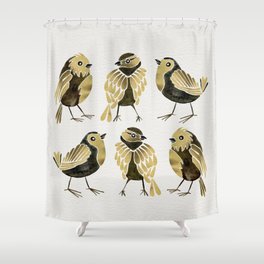 24-Karat Goldfinches Shower Curtain