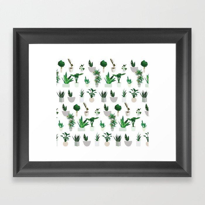 Plant Pattern Framed Art Print