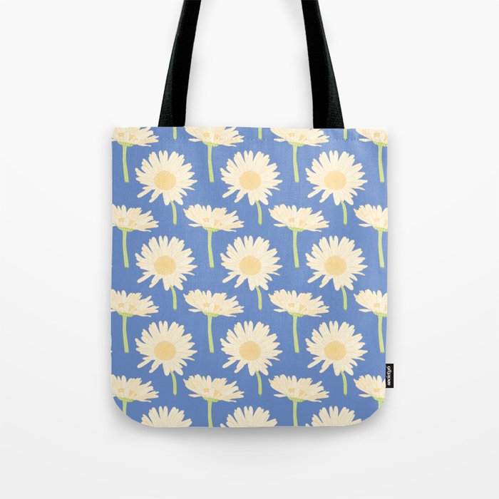 Daisy Flower Pattern Illustration Tote Bag by LimenGD | Society6