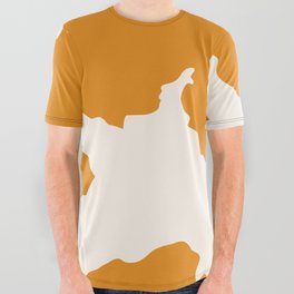 Orange Cowhide Spots All Over Graphic Tee