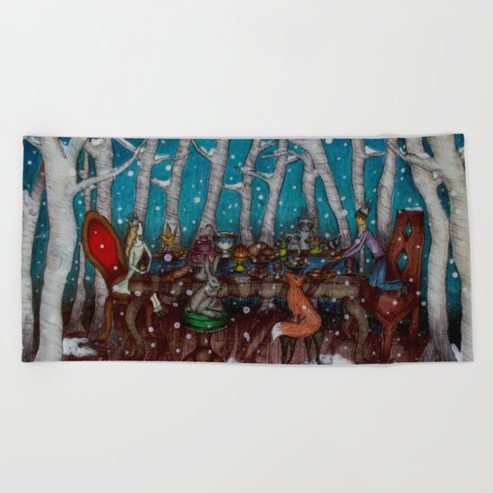 The Winter Feast Beach Towel