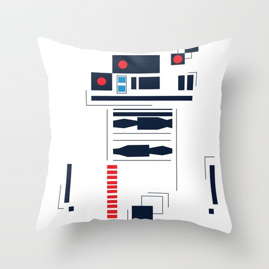R2D2 Abstract Throw Pillow