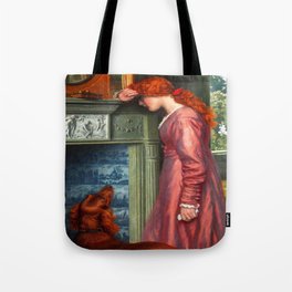 Arthur Hughes (British, 1830-1915) - A Passing Cloud - 1900 - Pre-Raphaelites - Portrait, Literary painting (Shakespeare, The Two Gentlemen of Verona) - Oil - Digitally Enhanced Version - Tote Bag