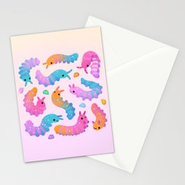 Sour velvet worm and Gummy water bear Stationery Card