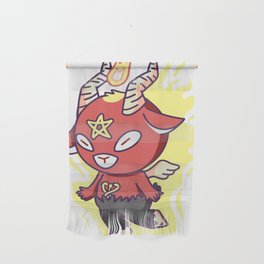Satanic Monster Goat Baphomet Cute Retro 90s Wall Hanging