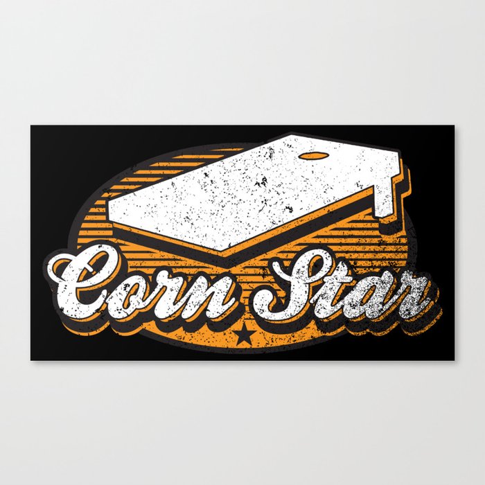 Corn Star Funny Cornhole Canvas Print
