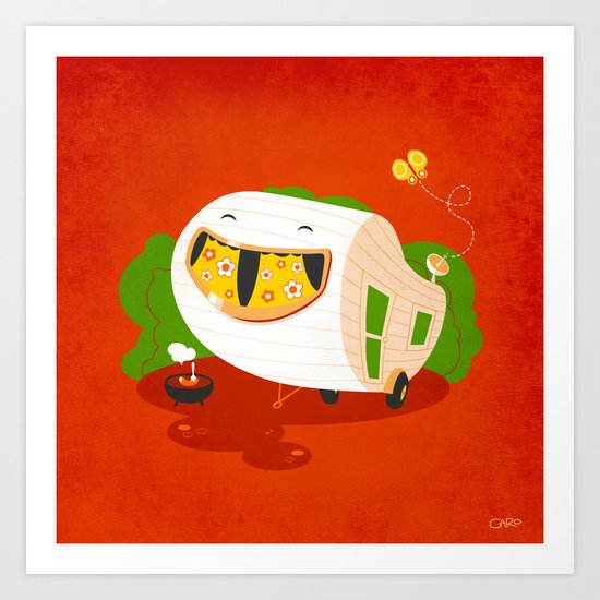 Happy Camper Art Print