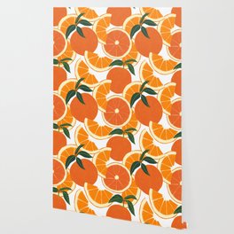 Orange Harvest - White Wallpaper
