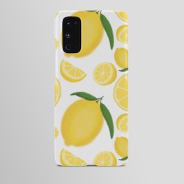Lemon Love || Bright Fresh Citrus Slices, Seamless Pattern Android Case