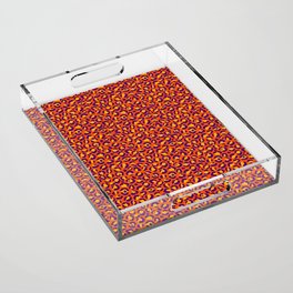 Purple & Orange Cheetah Print Acrylic Tray